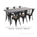 TH-T1003W solid wood metal legs coffee table/bar furniture